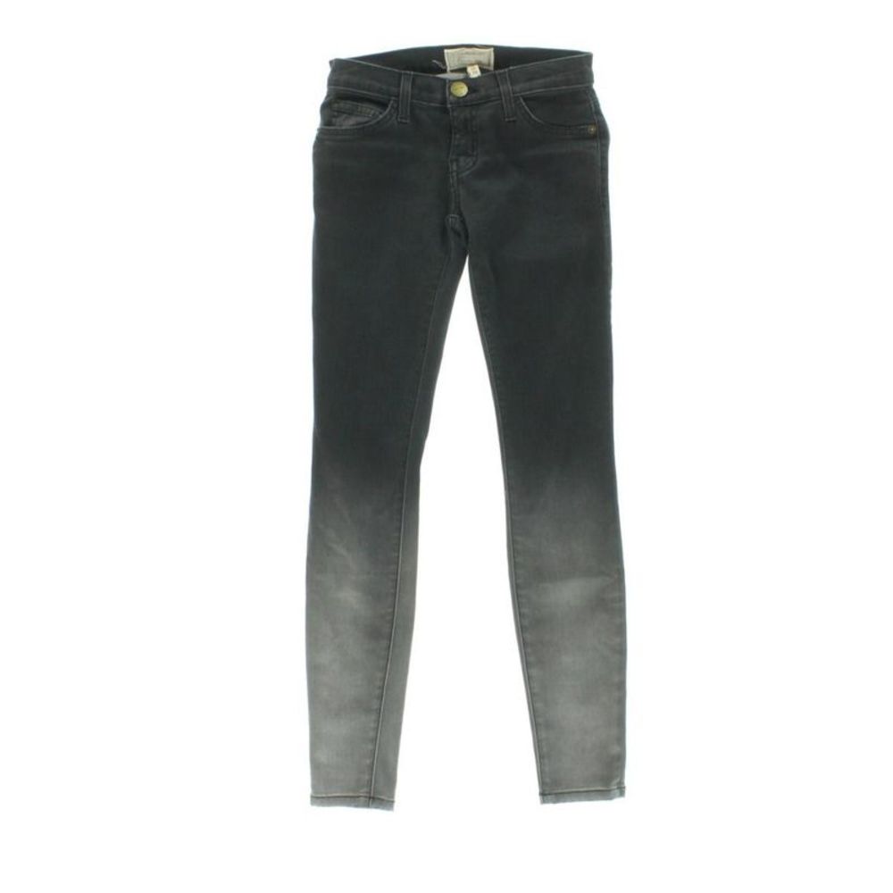 Current/Elliott Womens Black Denim Dip-Dye Low Rise Skinny Jeans Bottoms NWOT